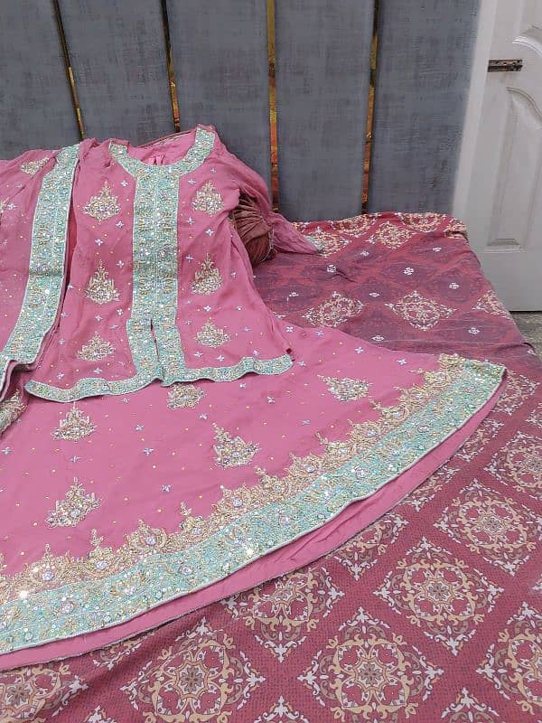 Lehnga in pink colour charming look and lush condition 5