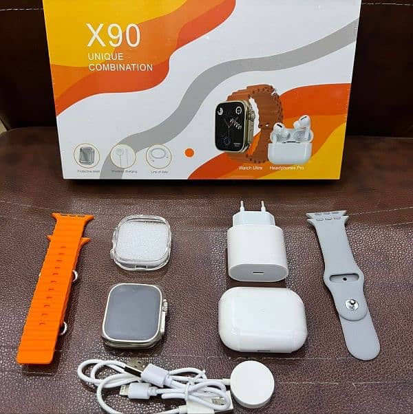 X90 unique combination watch Ultra smart watch with free airpods 1