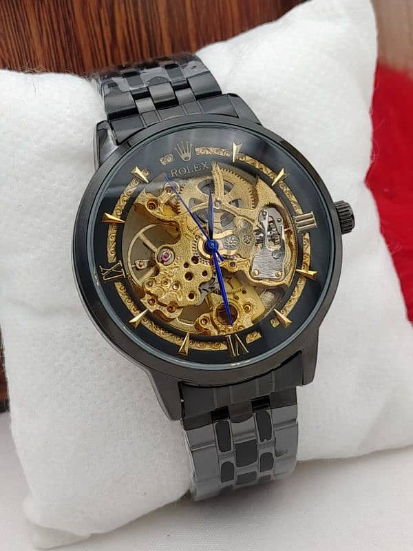 men Skeleton automatic watch 2