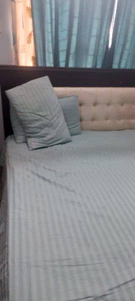 wooden bed set only with dressing table and side table also 6