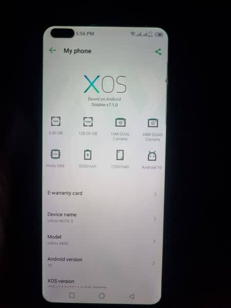 Infinix note '8'  Ram 6gb memory 128 gb. 1