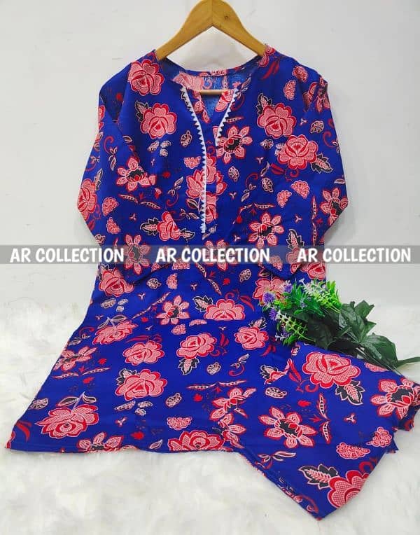 2pcs womens stitched suit cotton printed 3