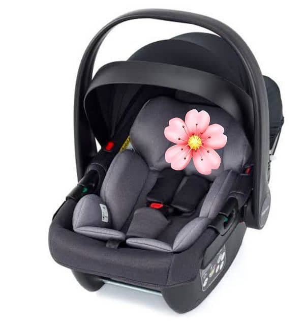 baby carry cot purple/car seat black 1