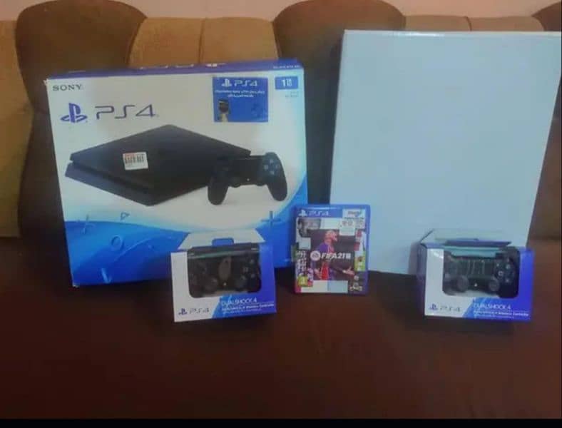 PS4 Disk version - 1tb  - 2 controllers ( orignal ) _( with  FIFA 21 ) 0