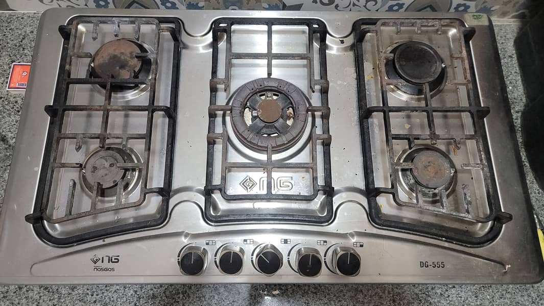 Nasgas DG 555 5 burner hob with warranty 6