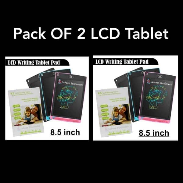 Kids LCD Writng Tab with 8.5 Inches Display - Pack of 2 0