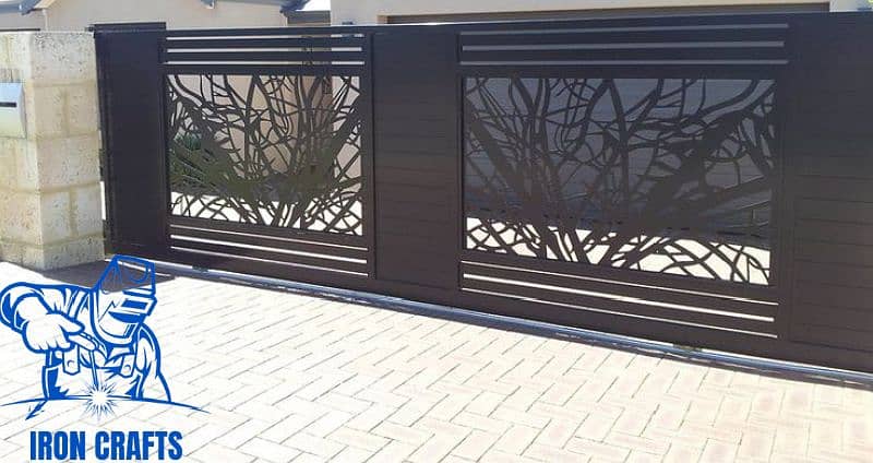 Main Gates,Glass & steel Railings, CNC Designs ,Aluminum windows,Fiber 2