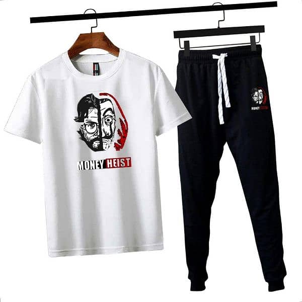 Money Heist Men's printed Jersey Track Suit 2 PC 0