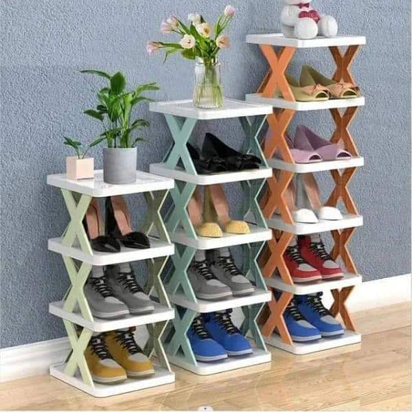 X corner shoe rack 2