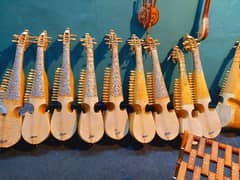 Rabab, plain rabab, Half sadaf rabab, full sadaf rabab