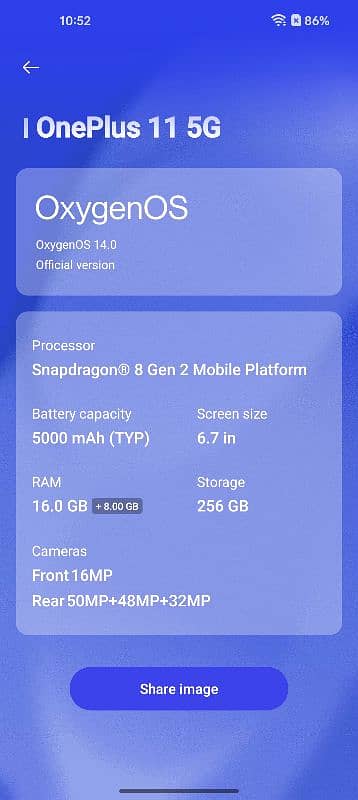 OnePlus 11.16/256 Non PTA 10