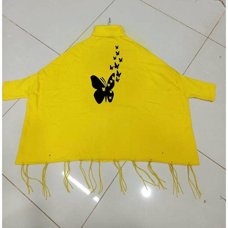 •  Fabric: Fleece •  Pattern: Printed •  Color: Yellow •  Size Chart: 2