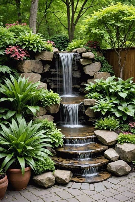 Waterfall - Fountain - Water Features - Vertical Garden - Pool 1