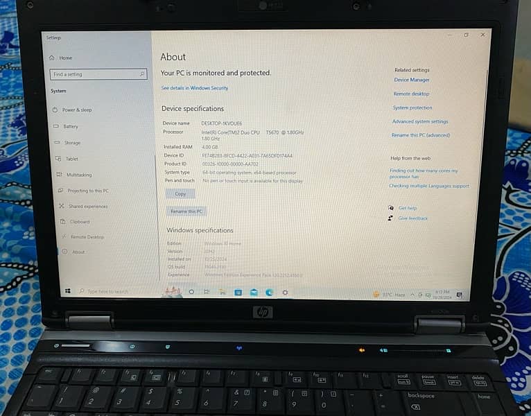 Good Condition laptop Hp+orignal charger 4