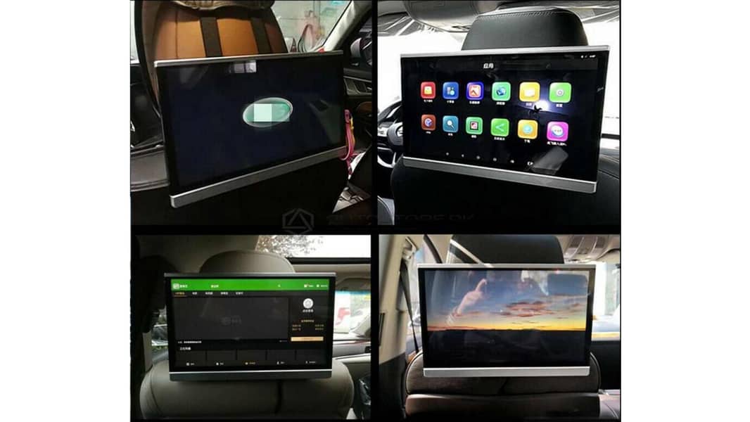 Car Headrest Screens and Complete Rear Entertainment Solution. 3