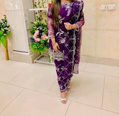 wedding dress , walima dress , purple dress