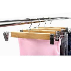 Wooden Clip Hangers Durable for trousers, Pants or all kind of clothes