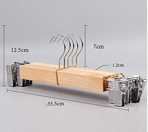 Wooden Clip Hangers Durable for trousers, Pants or all kind of clothes 6