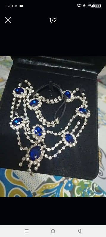 silver and blue necklace 1