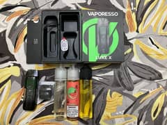 vaporesso (luxe x)brand new with 3 Tokyo flaver botel