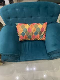 velvet sofa set