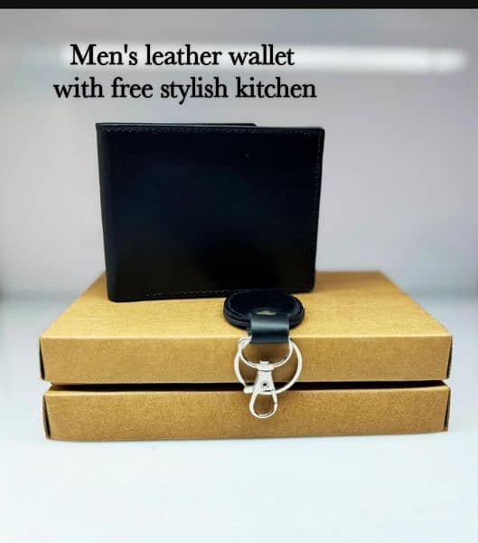 New design Men's leather wallet with free stylish kitchen. . . 0