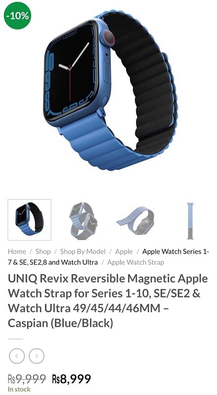 Apple Watch Series 7 45mm with UNIQ Straps Complete Box 2