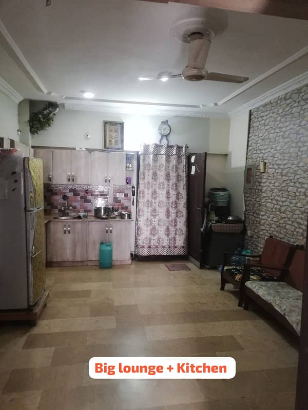 800 SQ FT 3 ROOM LEASED FLAT FOR SALE MOMAL PRIDE SECTOR 11A NORTH KARACHI 9