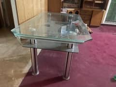 Dining table double shelf