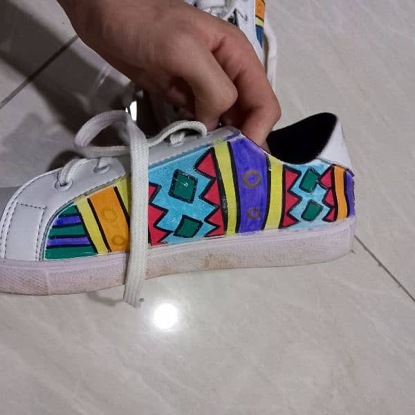 Sneakers Streak Truck Art Design White Sneakers Shoes Men Size 43 3