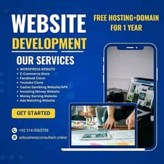 Web Development+App Development Free Hosting+Domain For 1 year