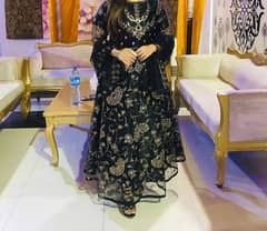 frock ,Maxi, Mehndi dress Rangraza Brand/ Black Maxi