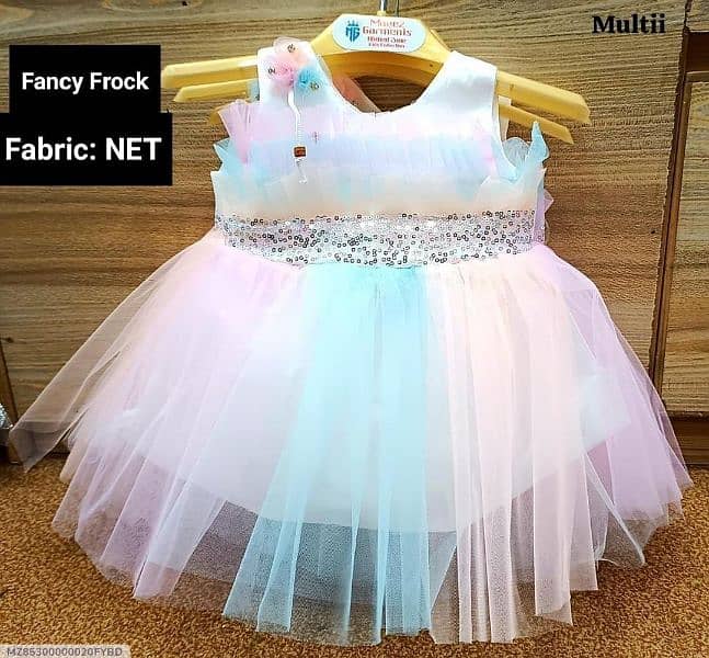 baby girl net frock and trouser 1