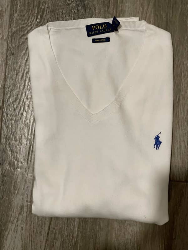 Ralph Lauren sweater 100% original Brand new US import. White Large 1