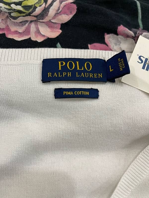 Ralph Lauren sweater 100% original Brand new US import. White Large 3