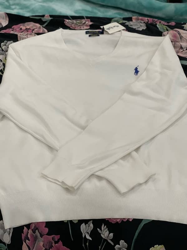 Ralph Lauren sweater 100% original Brand new US import. White Large 5