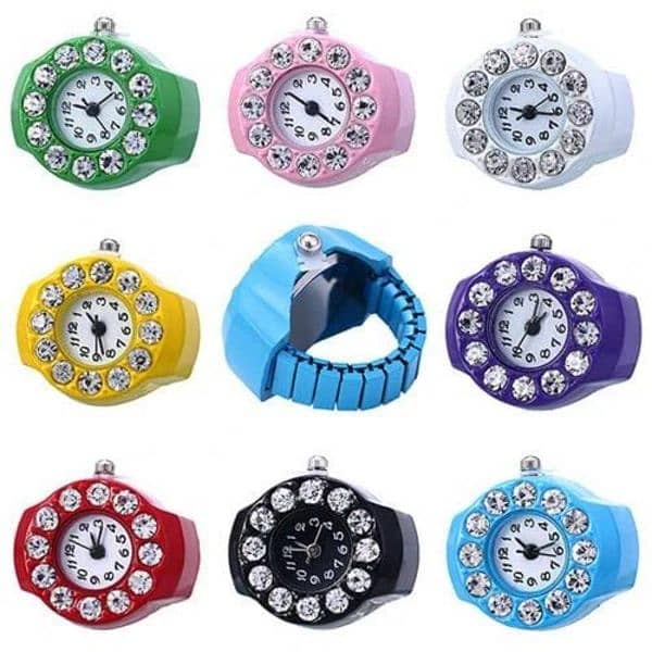 finger ring watch for women and mens 0