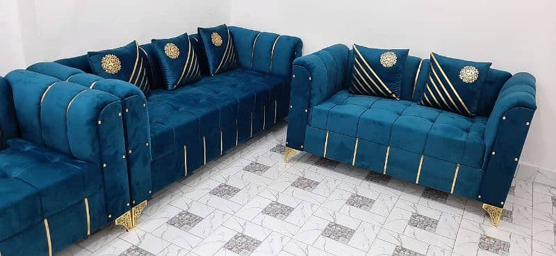 New Texture Design 6 Seater Stylish Sofa Set 5