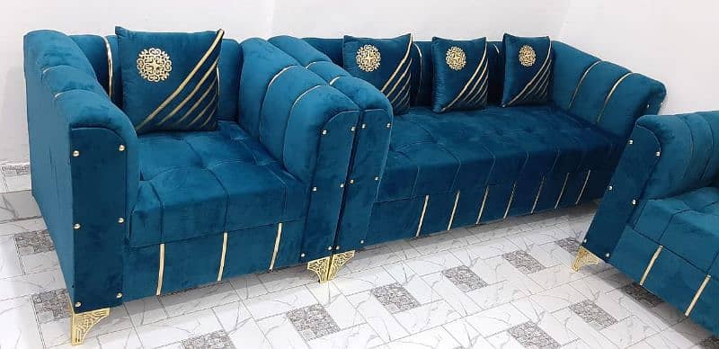 New Texture Design 6 Seater Stylish Sofa Set 8