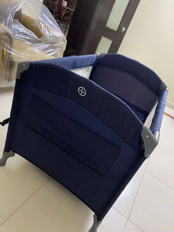 Baby cot for sell in dark blue colour 1