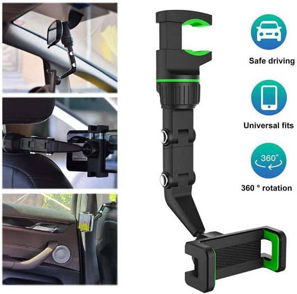 Car RearView 360 Rotating Clip 0