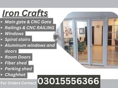 Safety Grills,Main Gates,Glass & steel Railings,Aluminum windows Fiber