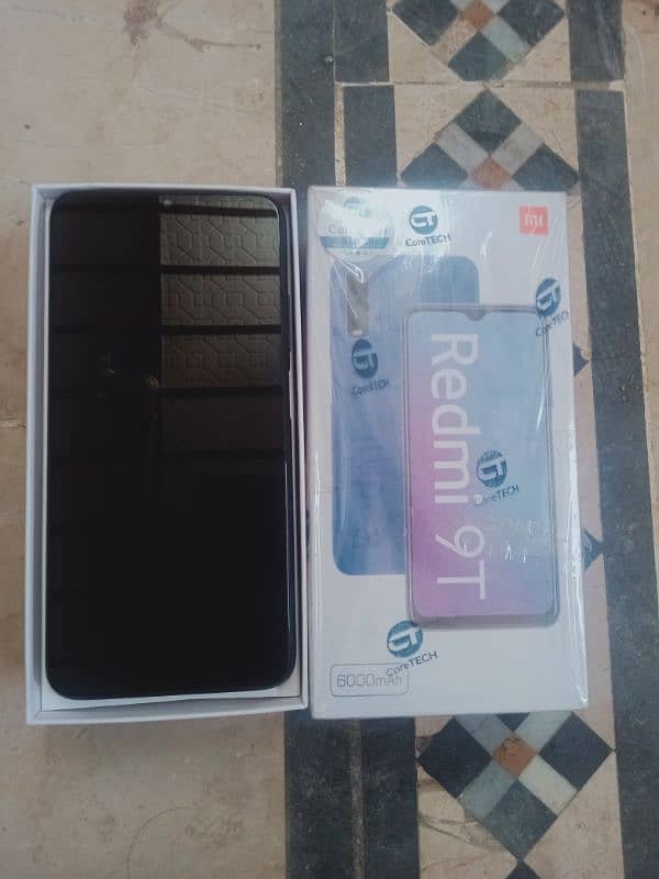 redmi 9t 4+2 ram 128 memory with box 0