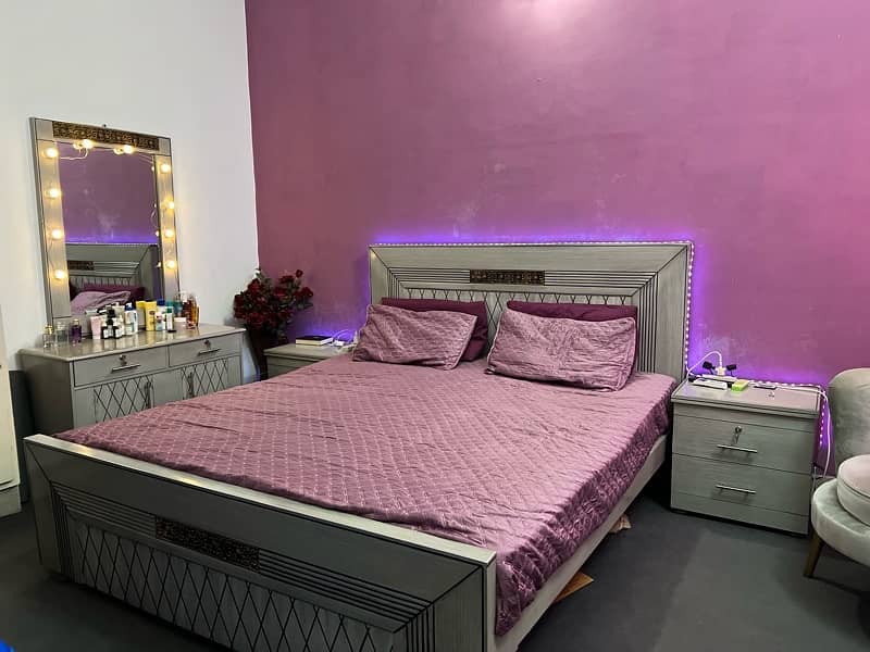 Double Bed with side tables (mattress included) 0