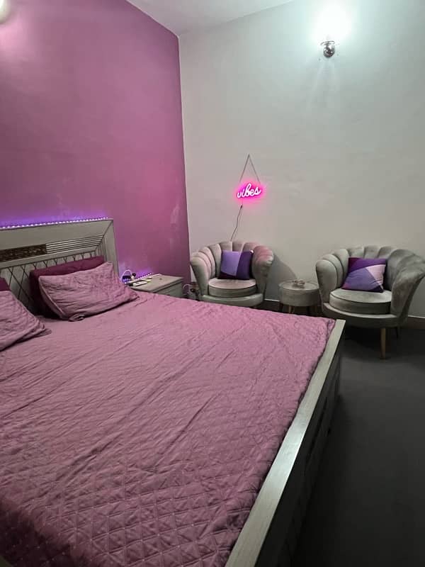 Double Bed with side tables (mattress included) 2