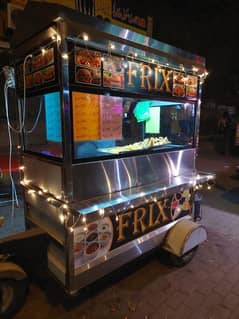 food cart bike move able Burger & fries