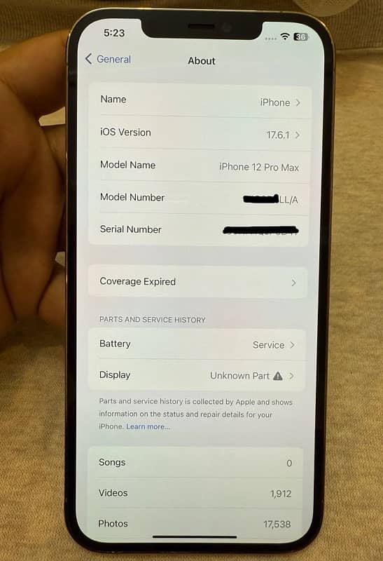 IPHONE 12 PRO MAX 128GB WITH BOX PTA APPROVED IN 10/10 CONDITION 9