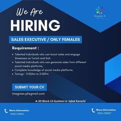 Sales Executive Only females