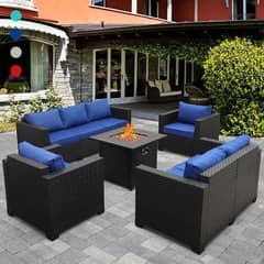 4 Seater Patio Rattan Sofa Set