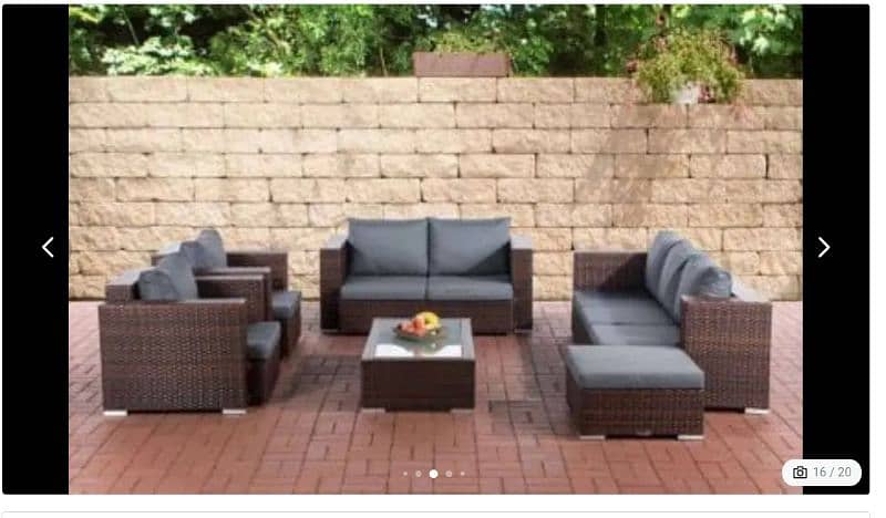 4 Seater Patio Rattan Sofa Set 1